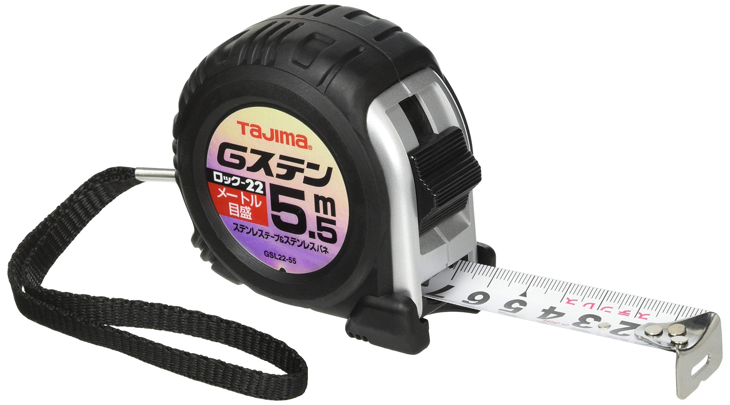 GSL2255BL タジマ(Tajima) コンベックス ステンレステープ5.5m×22mm Gステンロック22 GSL2255BL