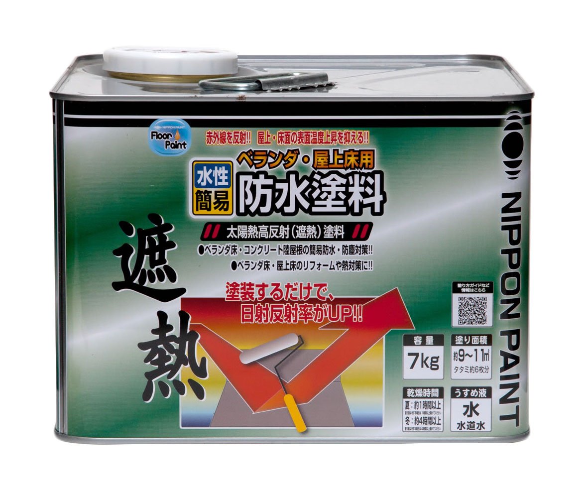 ニッペ ペンキ 塗料 水性ベランダ・屋上床用防水遮熱塗料 7kg クールライトグレー 水性 つやあり 屋外 日本製 4976124246715 【欠品中】