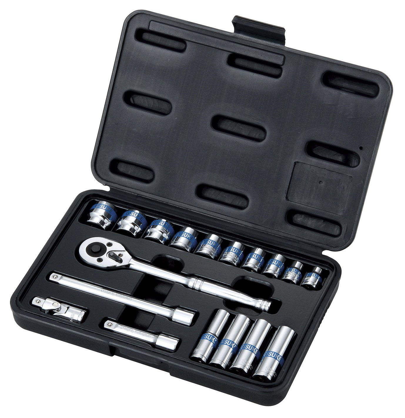 SWS-300 高儀(Takagi) カラーラインソケット レンチセット GISUKE SWS-300 9.5mm角 18点 1セット