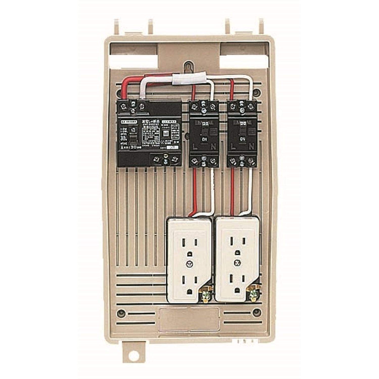 2L-2C 未来工業 屋外電力用仮設ボックス 漏電しゃ断器・分岐ブレーカ・コンセント内蔵 ELB組込品 2L-2C