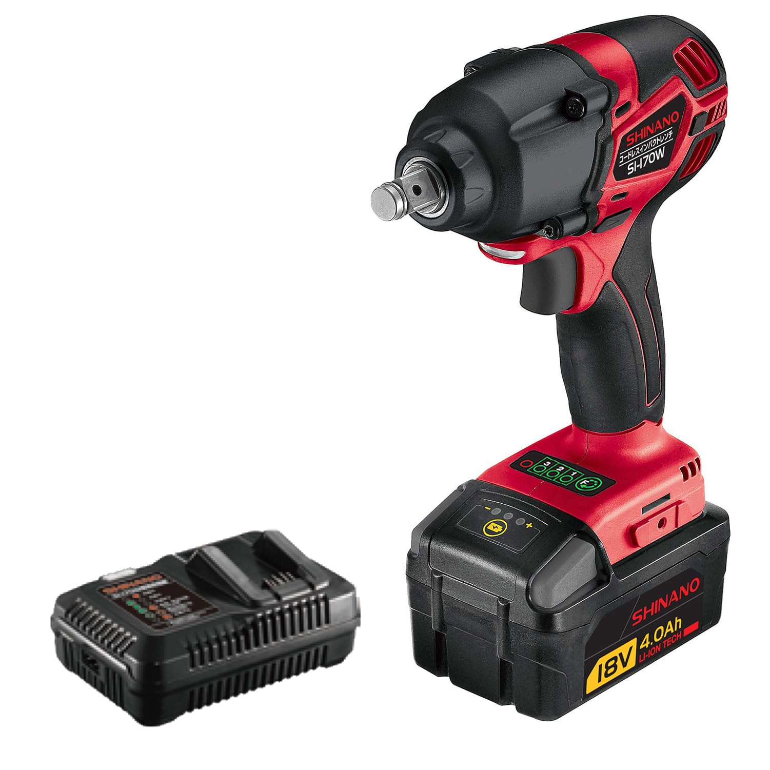 信濃機販 SHINANO コードレスインパクトレンチ バッテリー1個付 SI-170W-1