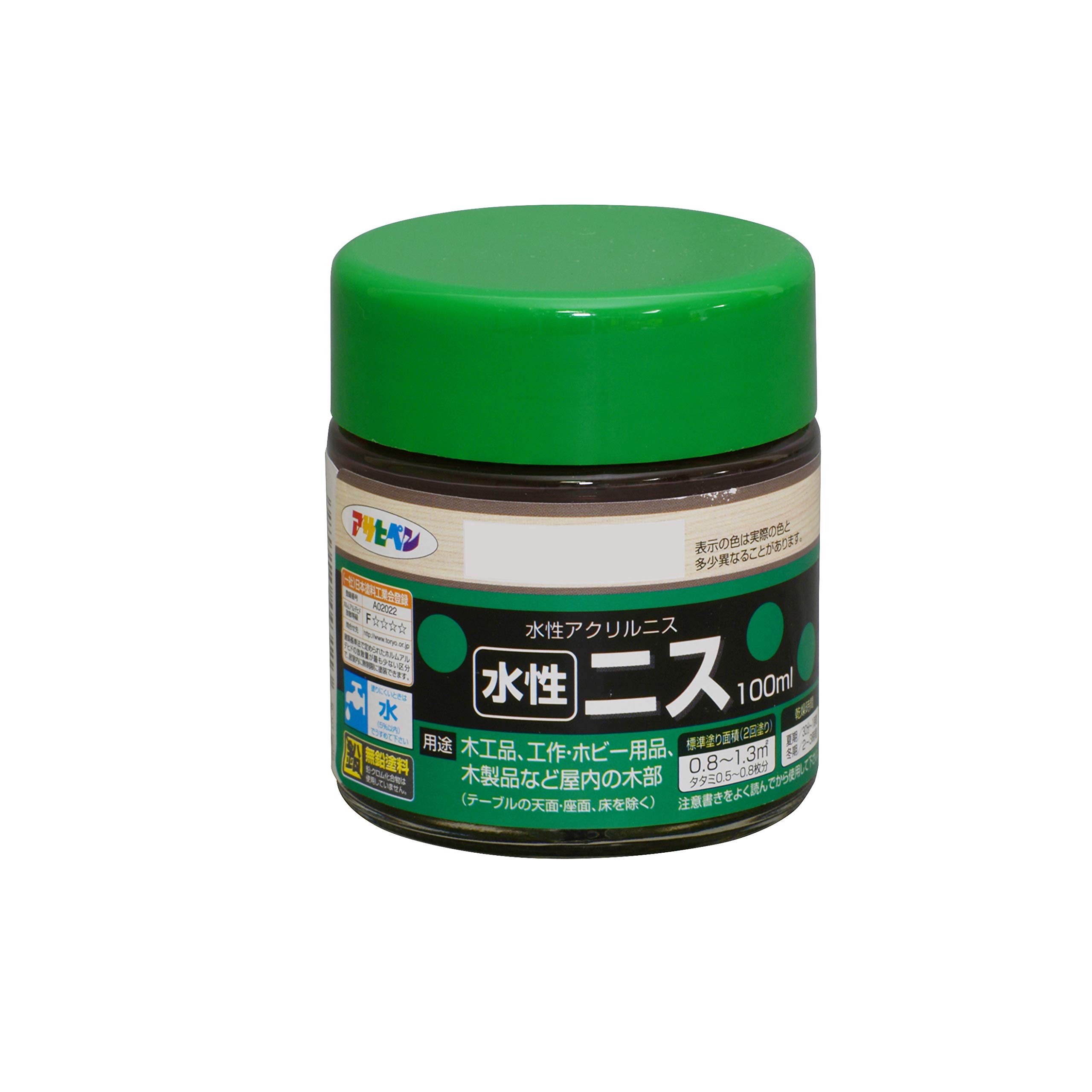 4970925443106 アサヒペン 塗料 ペンキ 水性ニス 100ml ライトオーク 水性 ツヤあり 屋内用 シックハウス対策品 日本製