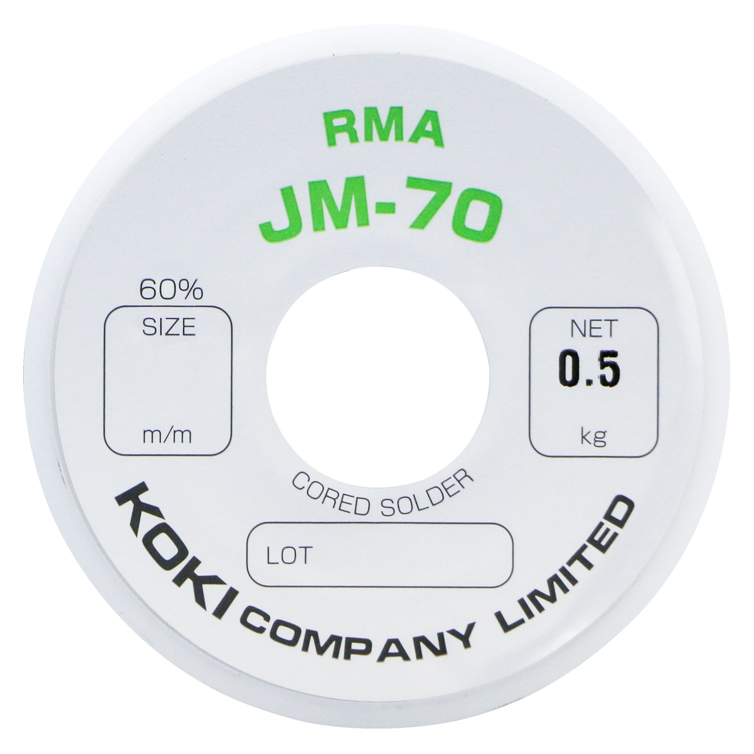 JM-70-0.8-0.5 弘輝 ヤニ入りはんだ 0.8mmφ 0.5kgリール巻 JM-70