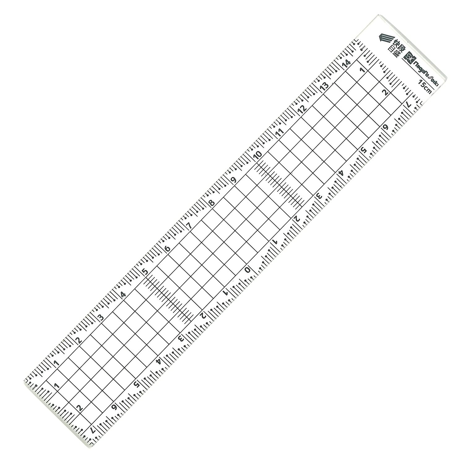 AGS-15KD 新潟精機(Niigataseiki) SK 日本製 アクリル方眼定規 快段目盛 15cm AGS-15KD