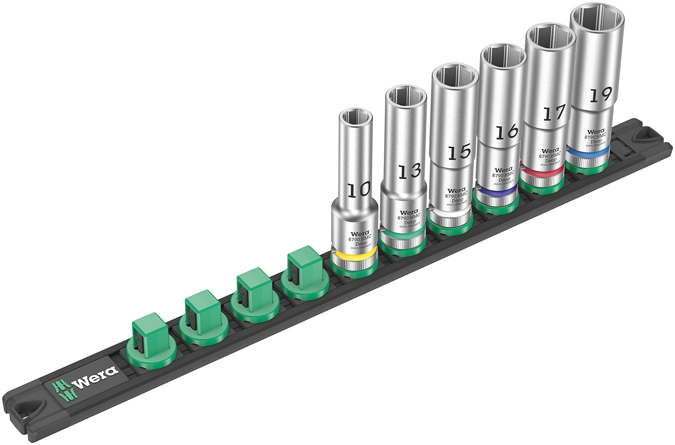 5005470001 Wera(ヴェラ) 05005470001 | ソケットレール C ディープ 1 ブラック 磁性あり ドライブ13mm 6ピース 【日本正規輸入品】