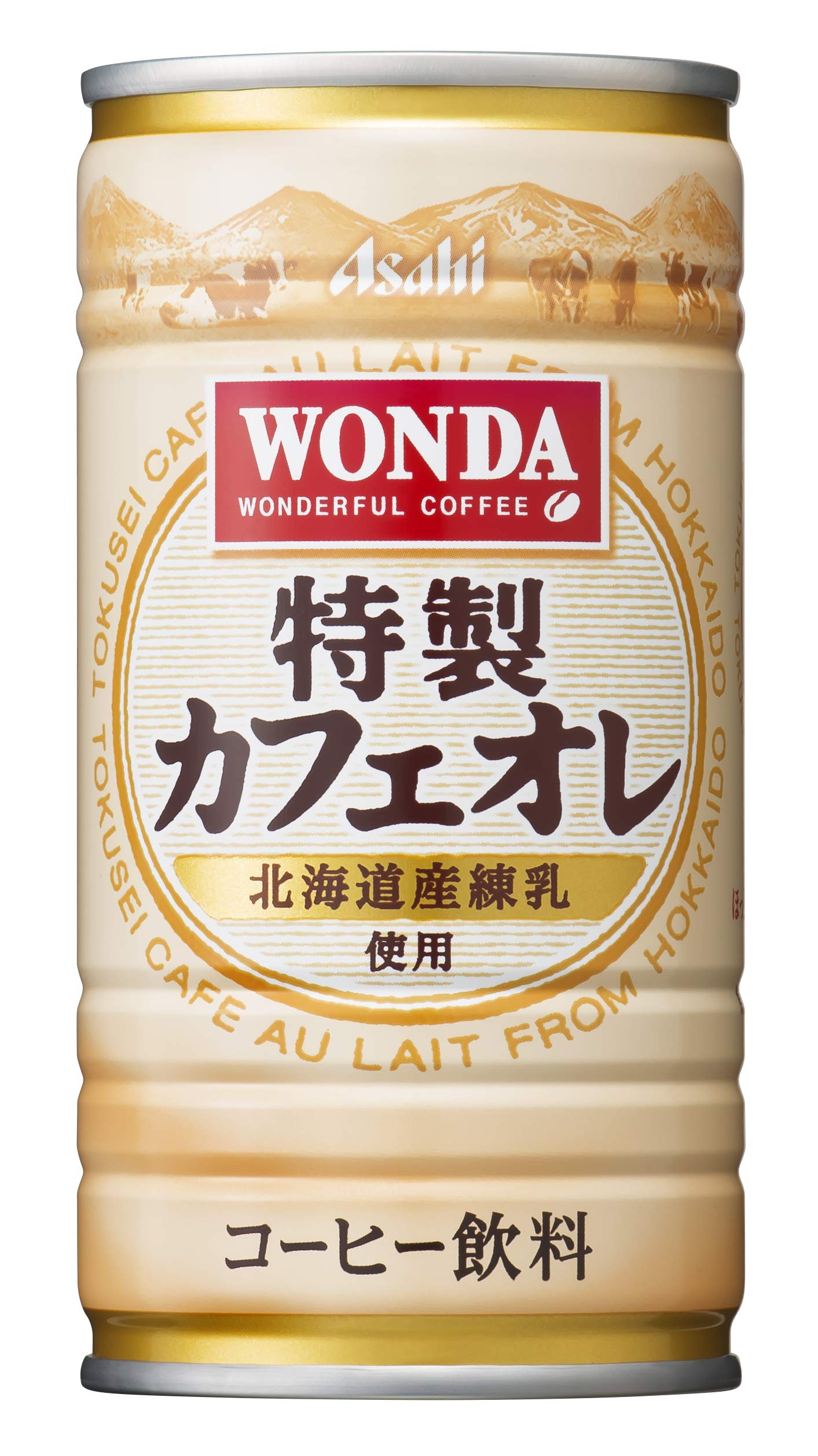 アサヒ ワンダ 特製カフェオレ (185ｇ缶×30本)×3ケース