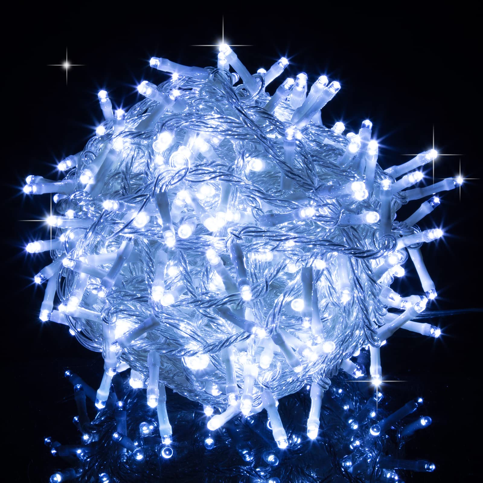 KR-360 Litake(リテーク) LED イルミネーションライト 30m 360球 屋外 防水 ストリングライト 白 8パターン 複数連結可 クリスマス イルミネーション KR-360