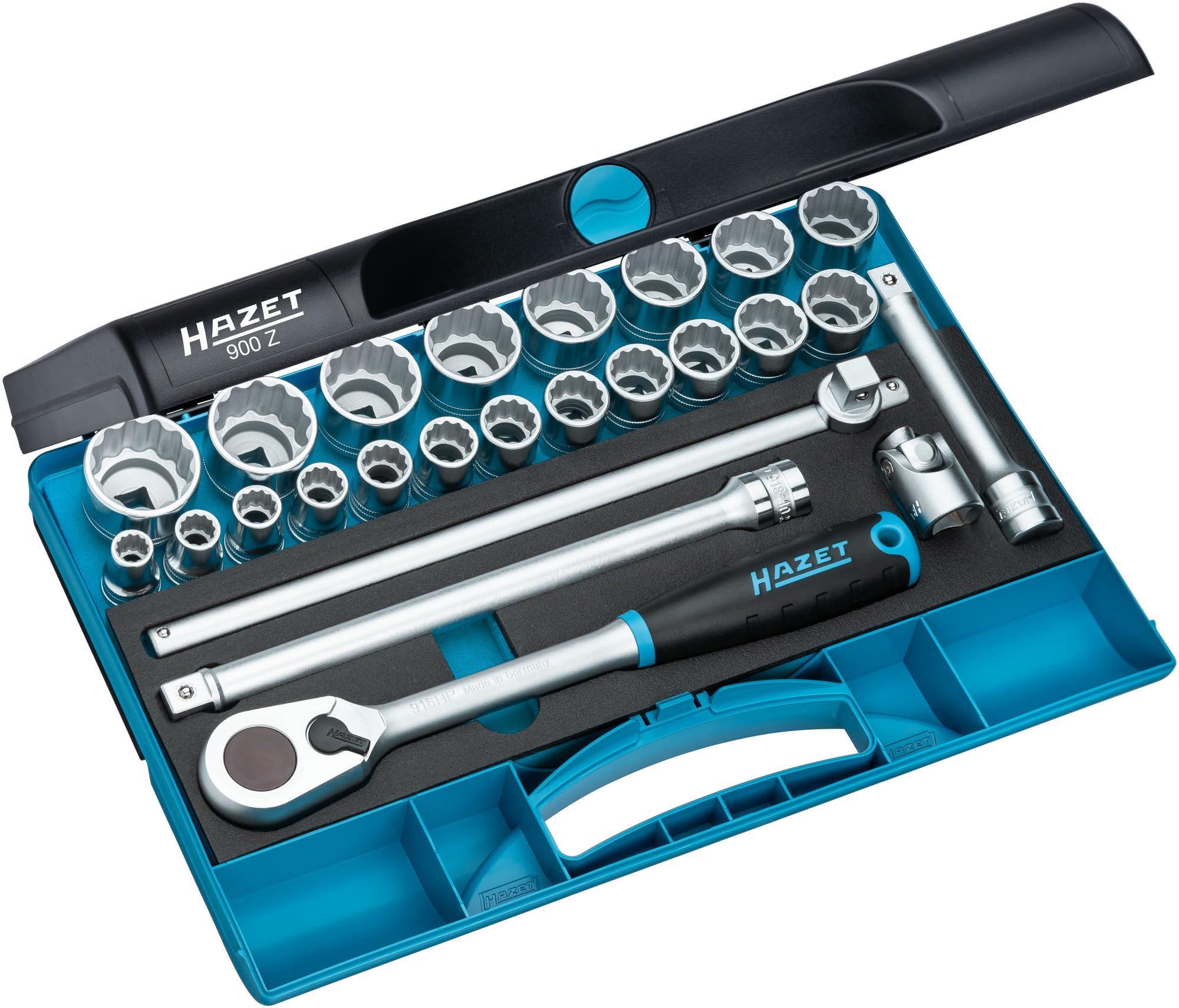 HAZET(ハゼット) ソケットレンチセット 25pcs 38×7.5×24cm 【日本正規輸入品】 900Z 【欠品中】