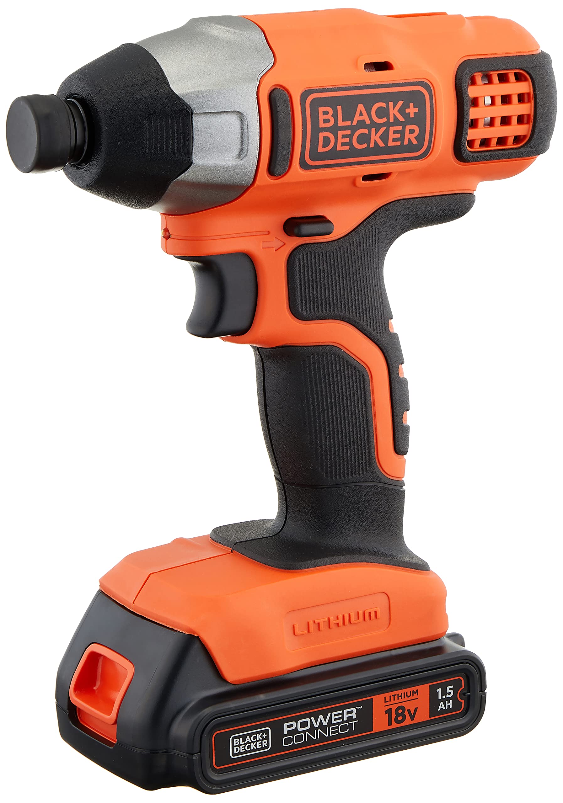 BPCI18K1 ブラックアンドデッカー(BLACK+DECKER) コードレス インパクトドライバー ソフトインパクト DIY 電動工具 穴あけ 締付工具 ワンタッチ ビット交換 18V 1.5Ah バッテリー付き BPCI18K1