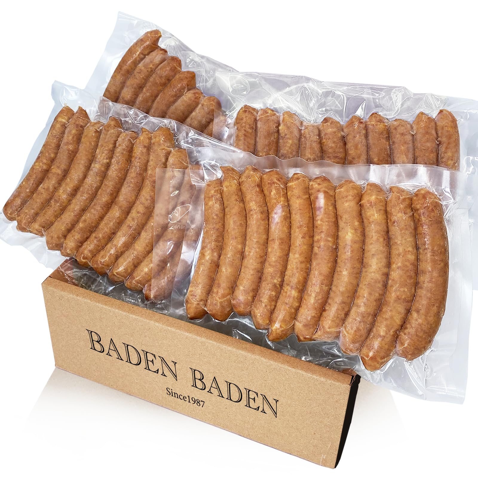 BADEN BADEN 無添加 ソーセージ 冷凍 無塩せき 国産 ウインナー 大容量 業務用 天然羊腸 お弁当 パーティー (1kg)