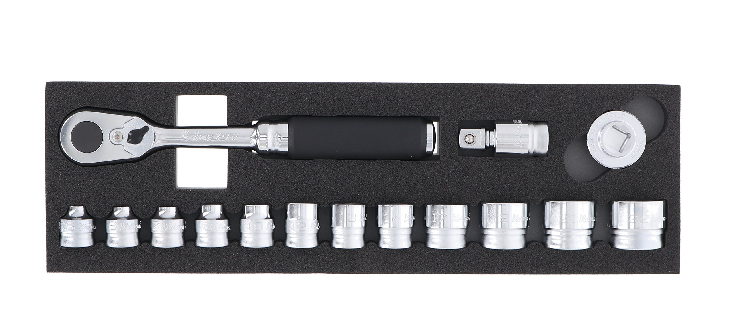 山下工業研究所(Ko-ken) ソケットセット Z-EAL 3285ZA 15Pcs 差込角:9.5mm 15点 1セット 【欠品中】