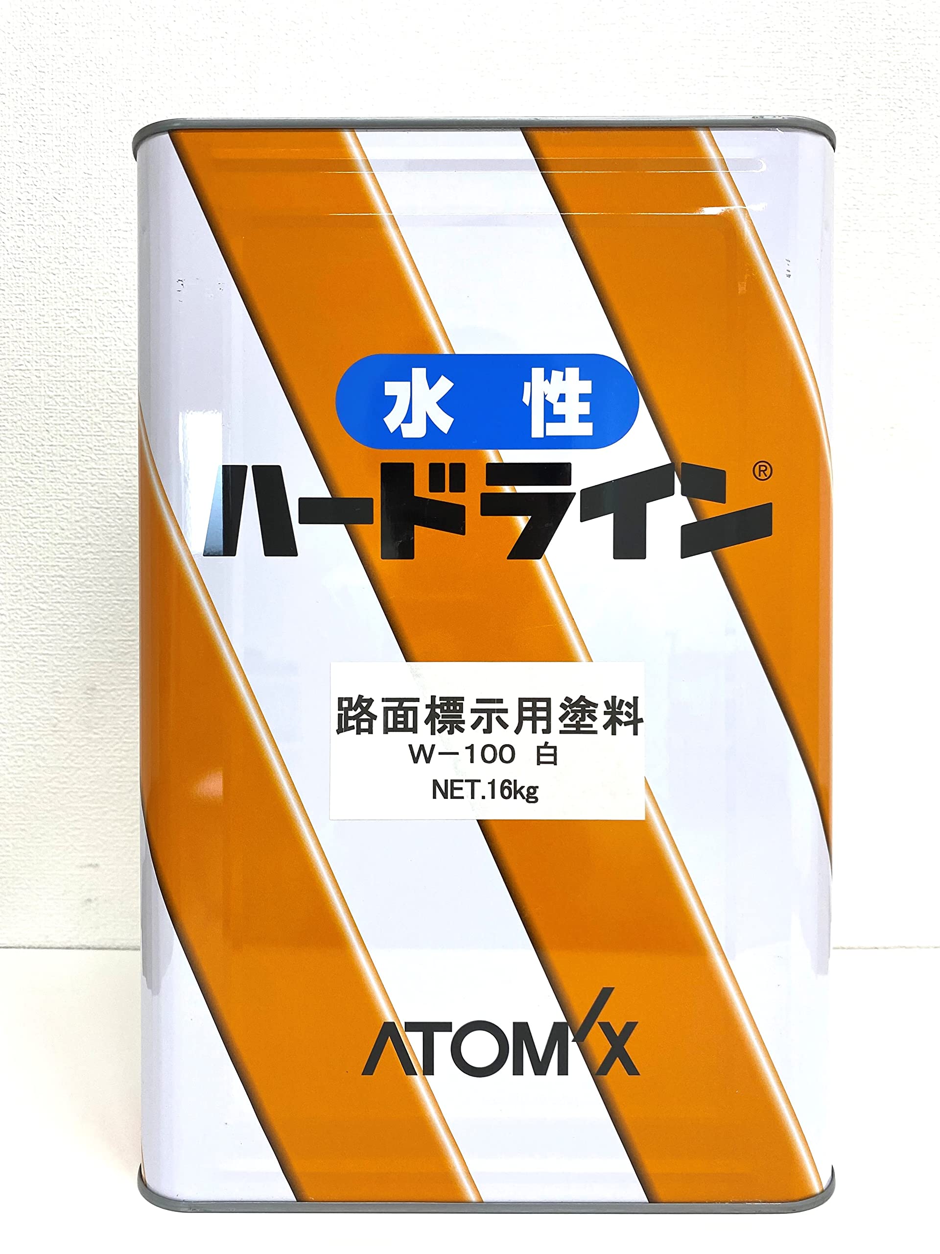 4580682149434 アトミクス 水性路面標示用塗料 水性ハードラインW-100 白 16kg