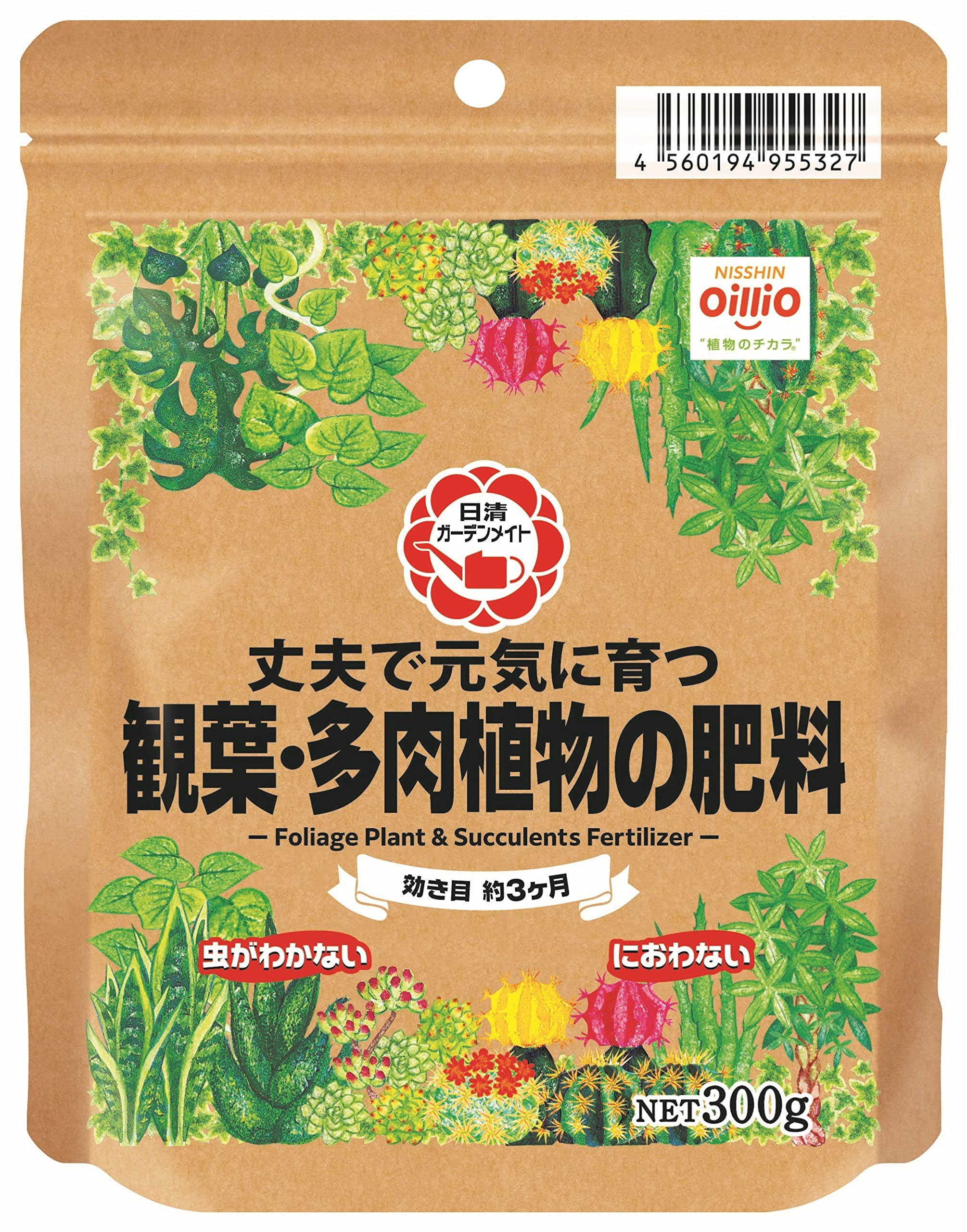 300g 日清ガーデンメイト 丈夫で元気に育つ 観葉・多肉植物の肥料 300g