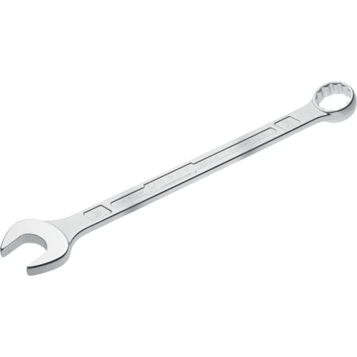 600N-36 HAZET(ハゼット) コンビネーションスパナ シルバー クロームメッキ コンビネーションスパナヘッド角度15° 外径二重六角 フラット幅36mm 頑丈なHAZETダブルTプロファイル 【日本正規輸入品】 600N-36