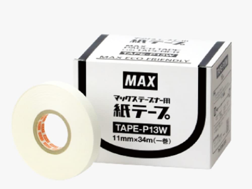 TAPE-P13W MAX ﾃｰﾌﾟﾅｰ用紙テープ TAPE-P13W １０巻入