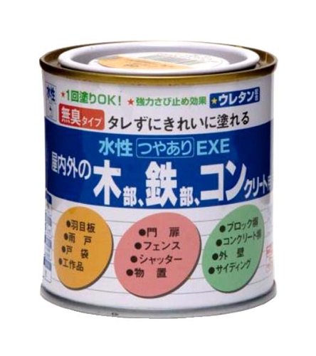 HSU0030.2L ニッペ ペンキ 塗料 水性つやありEXE 0.2L アイボリー 水性 つやあり 屋内外 日本製 4976124420306