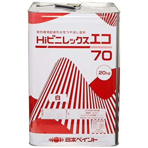 4580682149830 日本ペイント 屋内環境配慮型水性艶消し塗料 Hiビニレックスエコ70 白 20kg