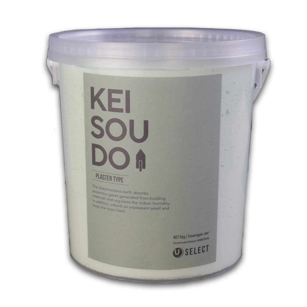 PL054290D KEISOUDO U-SELECT(ユーセレクト) 珪藻土 左官 塗り壁 壁材 塗料PLASTER TYPE 5kg OPAL