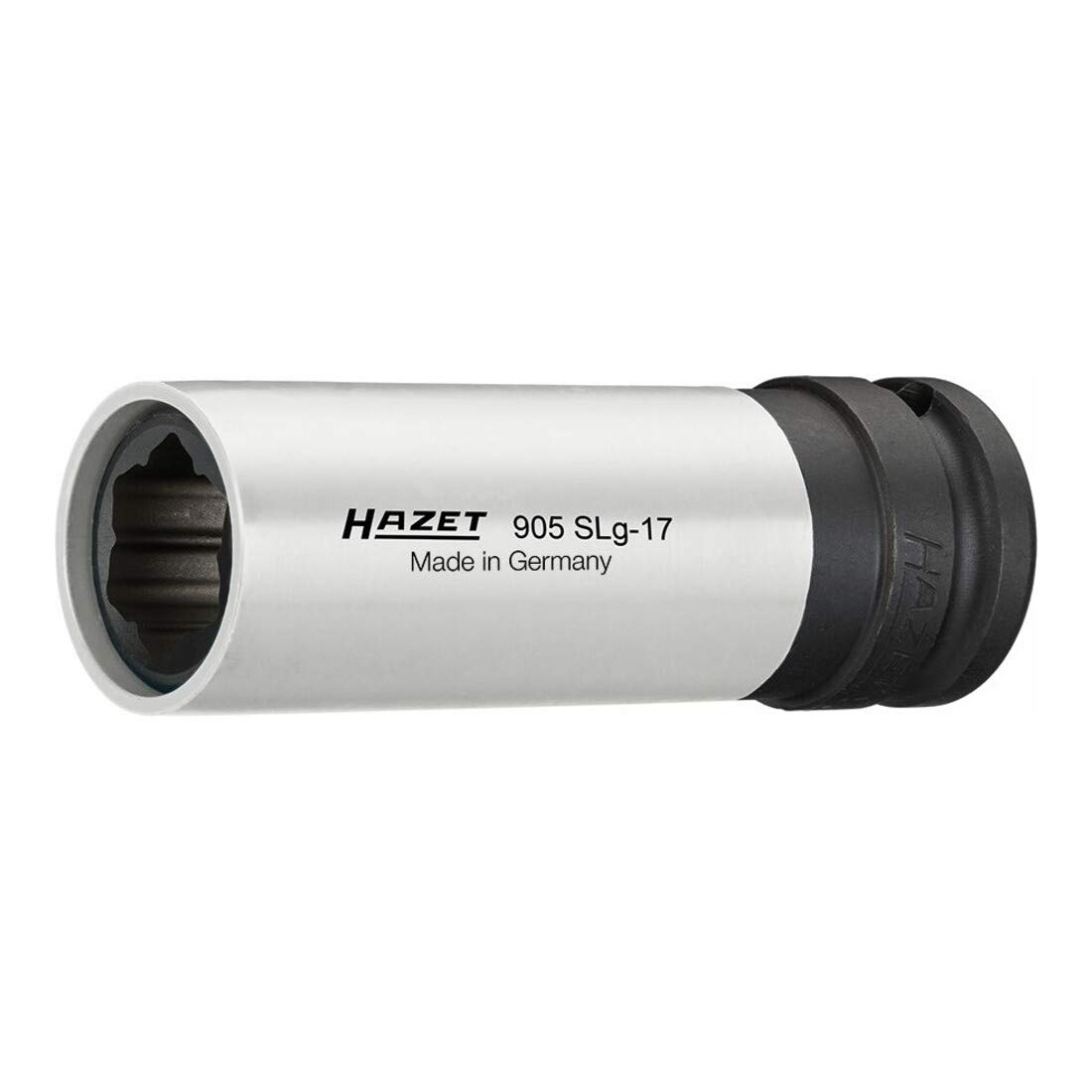 905SLG-17 ハゼット(HAZET) インパクトソケット 自動車タイヤ交換用のスクエアおよびハイブリッドプロファイル メルセデスベンツ車ハイブリッドホイール用 機械操作用 スパナ幅17mm ドライブ:スクエア12mm 長さ86mm 【日本正規輸入品】 905SLG-17