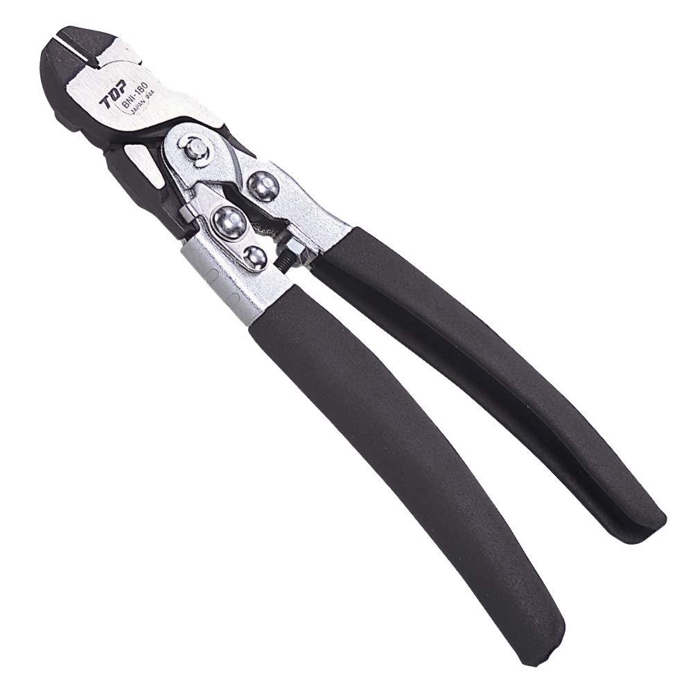 BNI-180 トップ工業 (TOP) 倍力ニッパー 最大直径1.6mm切断 ピアノ線 硬鋼線 カッター 倍力機構 強力 BNI-180 燕三条 日本製