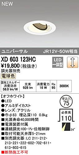 XD603123HC オーデリック 店舗・施設用照明 テクニカルライト ダウンライト【XD 603 123HC】XD603123HC