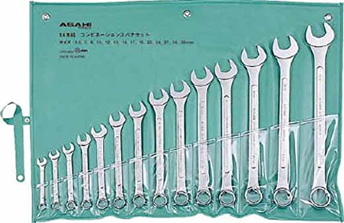 CPS1410 ASH コンビネーションスパナ14本組セットJIS5.5-32mm CPS1410