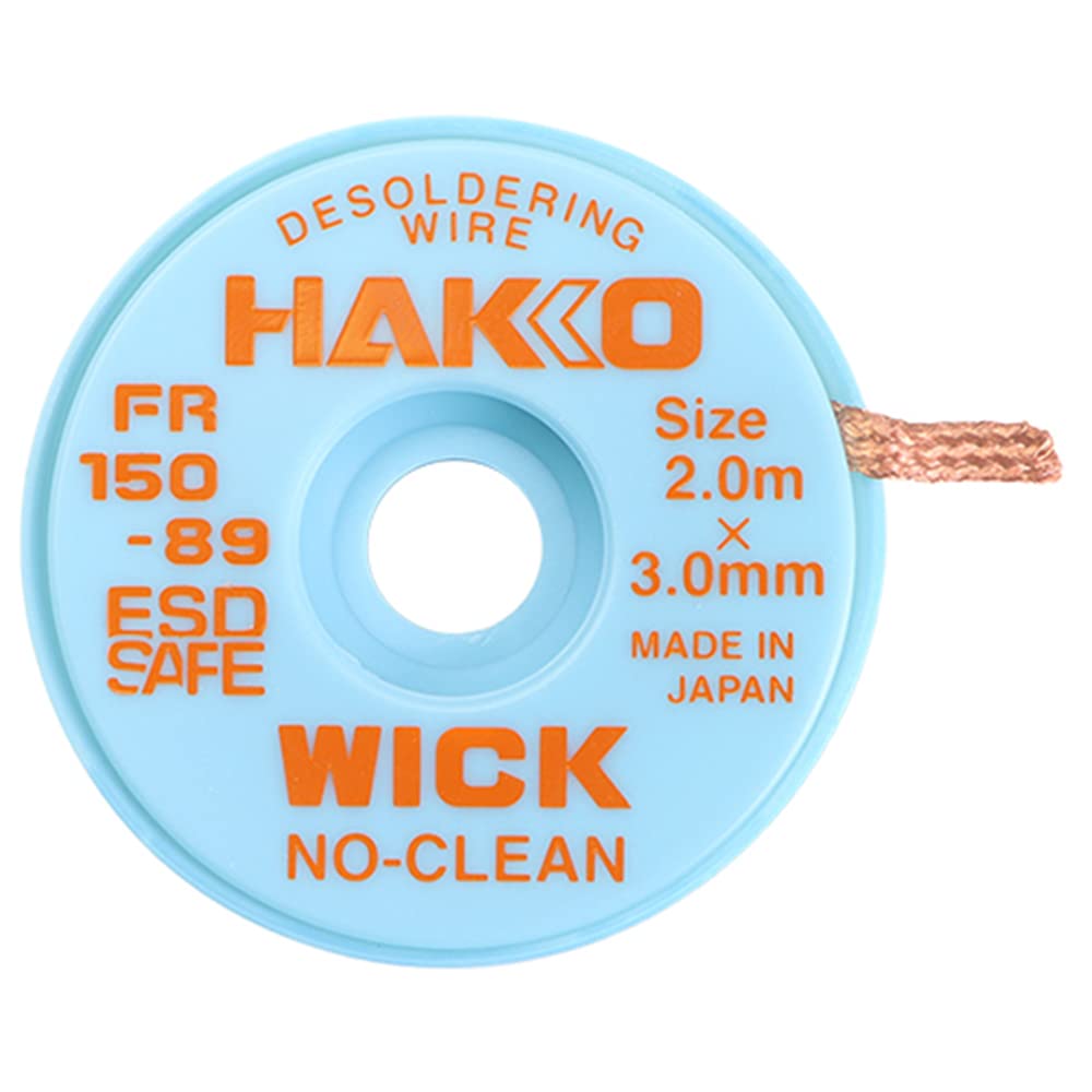 FR150-89 白光(HAKKO) はんだ吸取線 ウィック ノークリーン 3mm×2m 袋入り FR150-89