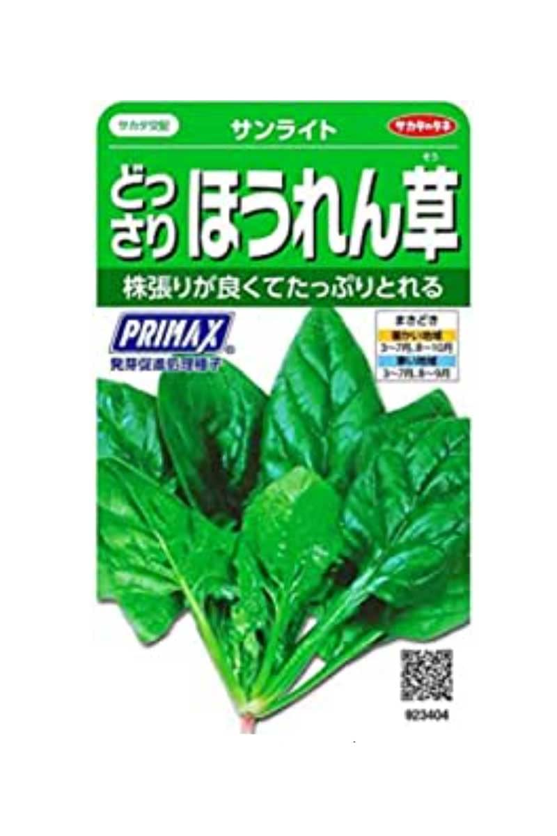 4073 サカタのタネ 実咲野菜3407 ホウレンソウ どっさりほうれん草サンライト