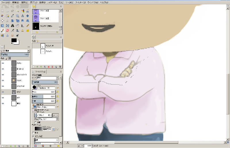 Gimp2 8 イラストの描き方 プロフィール画像作成講座 ジョッパリ ダイエット ワールド